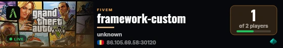 framework-custom live status badge