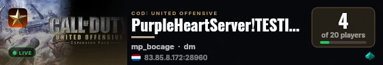 PurpleHeartServer!TESTING live status badge