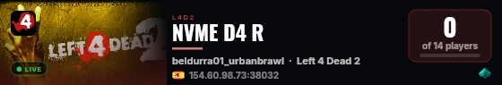NVME D4 R live status badge