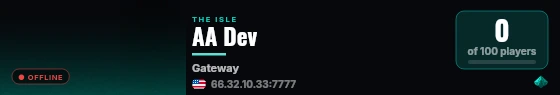 AA Dev live status badge