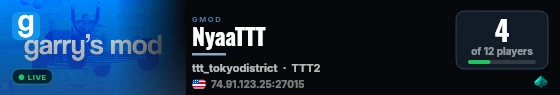 NyaaTTT live status badge
