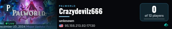 Crazydevilz666 live status badge