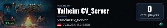 Valheim CV_Server live status badge