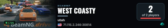 WEST COASTY live status badge
