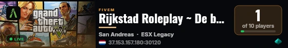 Rijkstad Roleplay ~ De beste stad van Nederland en Belgie live status badge