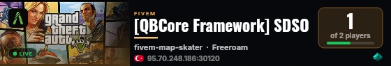 [QBCore Framework] SDSO live status badge