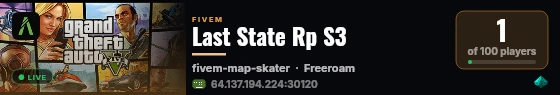 Last State Rp S3 live status badge