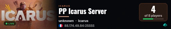 PP Icarus Server live status badge