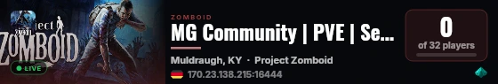 MG Community | PVE | Semi-RP live status badge