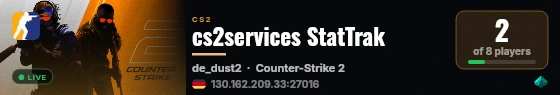 cs2services StatTrak live status badge