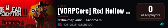 [VORPCore] Red Hollow RP live status badge