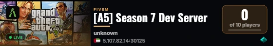 [A5] Season 7 Dev Server live status badge