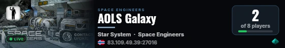 AOLS Galaxy live status badge