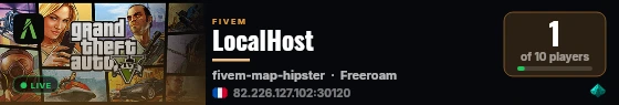 LocalHost live status badge