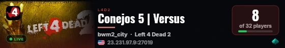 Conejos 5 | Versus live status badge