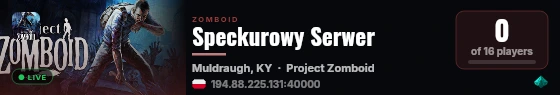 Speckurowy Serwer live status badge