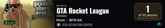 GTA Rocket League live status badge