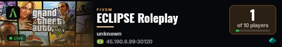 ECLIPSE Roleplay live status badge
