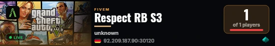 Respect RB S3 live status badge