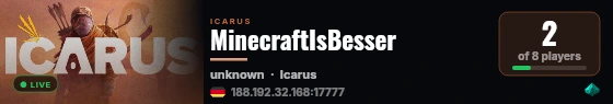 MinecraftIsBesser live status badge