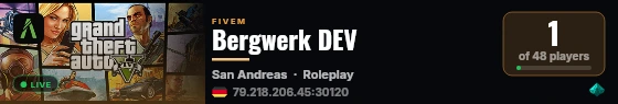 Bergwerk DEV live status badge