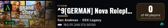 ^9[GERMAN] Nova Roleplay live status badge
