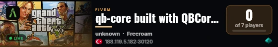 qb-core built with QBCore Framework by JericoFx & Kakarot & Hamy! live status badge