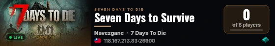 Seven Days to Survive live status badge