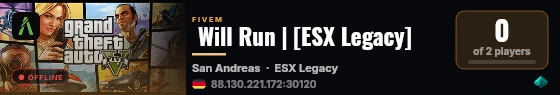  Will Run | [ESX Legacy] live status badge