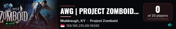 AWG | PROJECT ZOMBOID ESP | PVE live status badge