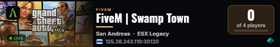 FiveM | Swamp Town live status badge