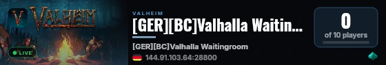[GER][BC]Valhalla Waitingroom live status badge