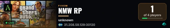 NMW RP live status badge
