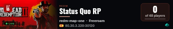 Status Quo RP live status badge