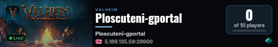 Ploscuteni-gportal live status badge