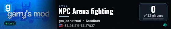 NPC Arena fighting live status badge
