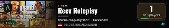 Reev Roleplay live status badge