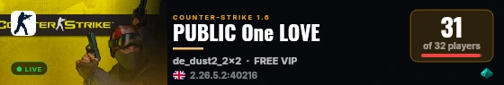 PUBLIC One LOVE live status badge