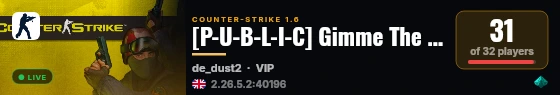 [P-U-B-L-I-C] Gimme The Loot 18+ live status badge