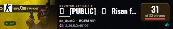 █   [PUBLIC]   █   Risen from the Grave live status badge