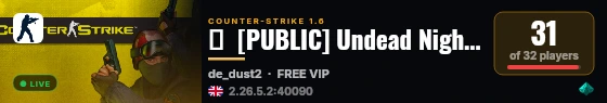 █  [PUBLIC] Undead Nightmares  █ live status badge