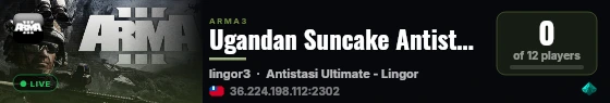 Ugandan Suncake Antistasi Ultimate live status badge