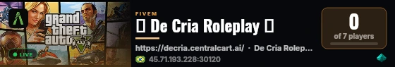 🌴 De Cria Roleplay 🌴 live status badge