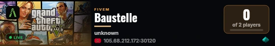 Baustelle live status badge