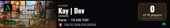 Kay | Dev  live status badge