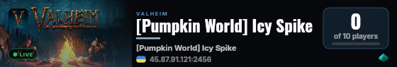 [Pumpkin World] Icy Spike live status badge