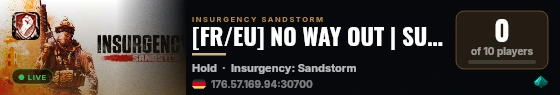 [FR/EU] NO WAY OUT | SURVIVAL live status badge