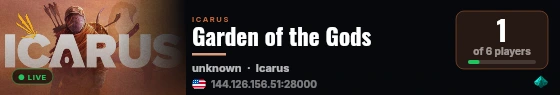 Garden of the Gods live status badge
