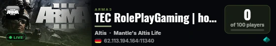 TEC RolePlayGaming | housing, crafting, cartel, No white list f live status badge