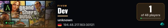 Dev live status badge